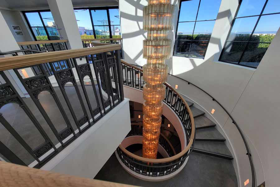 Newly Renovated Restoration Hardware Retail Store Features Gorgeous Spiral Staircase